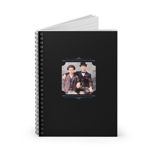 vintage gay notebook, queer love journal, historical gay couple, turn of century lgbt photo