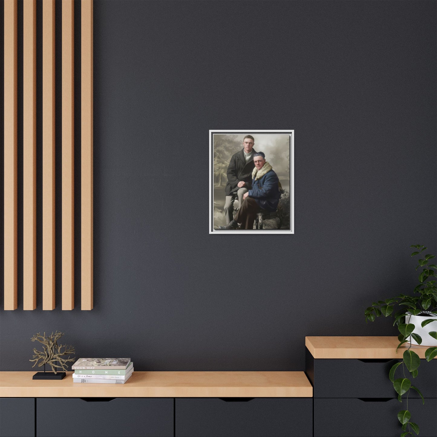 paire 086 | Framed Vintage Photo - Matte Canvas