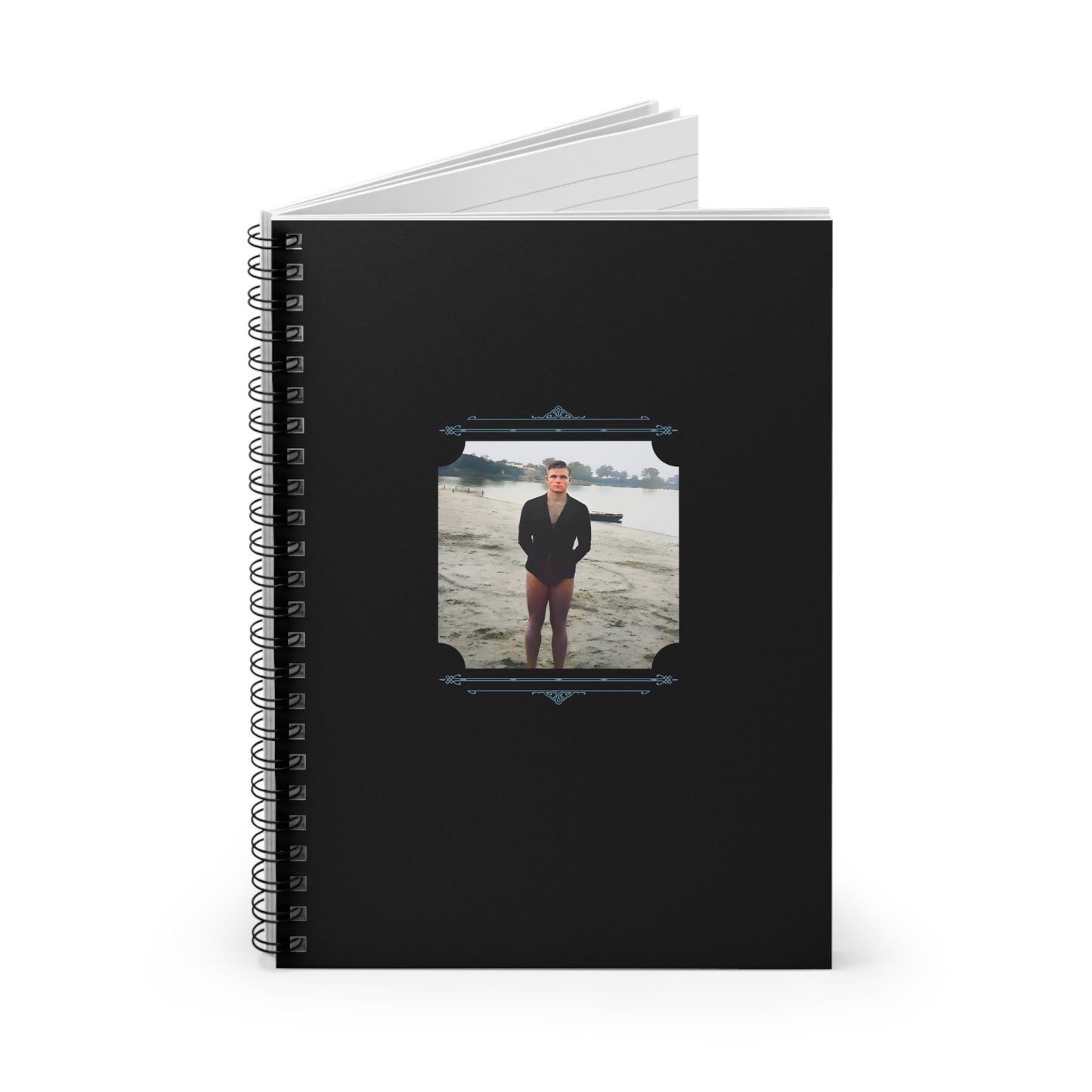 Vintage Photo - nager 009 | Spiral Notebook - Ruled Line