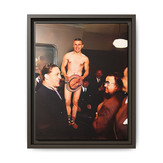 A restored vintage portrait of Jimmy, a dancer at The Slide in New York. This framed matte canvas captures LGBTQ+ history, vibrant nightlife, and the spirit of performance.