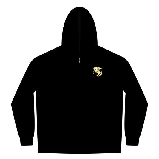 Rainbow Riders Rodeo Heavyweight Zip Hoodie — Embroidered Front & Graphic Back
