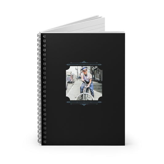 Vintage Photo - celibataire 007 | Spiral Notebook - Ruled Line