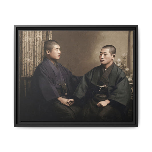 historical japanese portrait traditional clothing vintage photo wall art