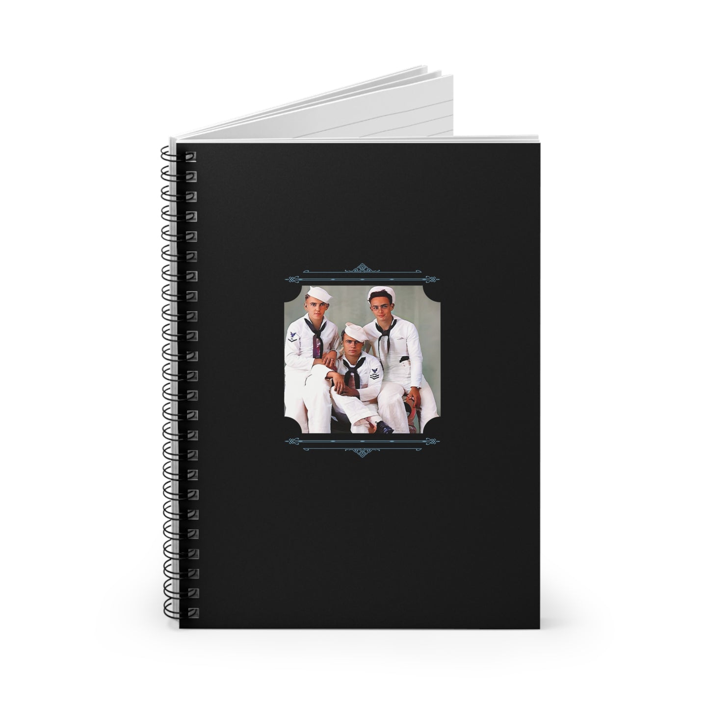 Vintage Photo - hommes 008 | Spiral Notebook - Ruled Line