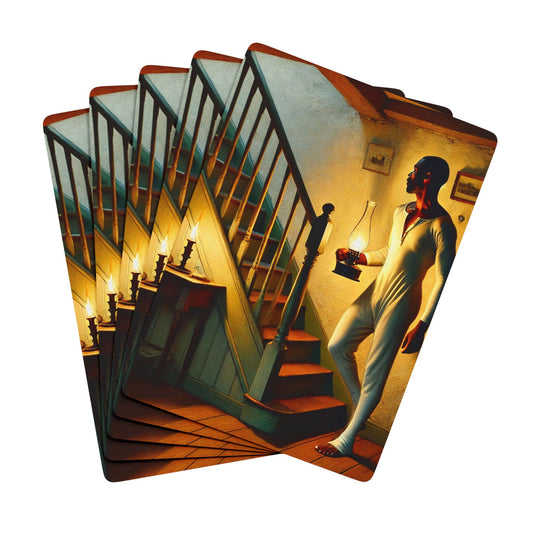 A striking tribute to African American LGBTQ+ history, this vintage-style poker deck captures resilience, identity, and quiet strength in a haunting, cinematic moment. Black Love