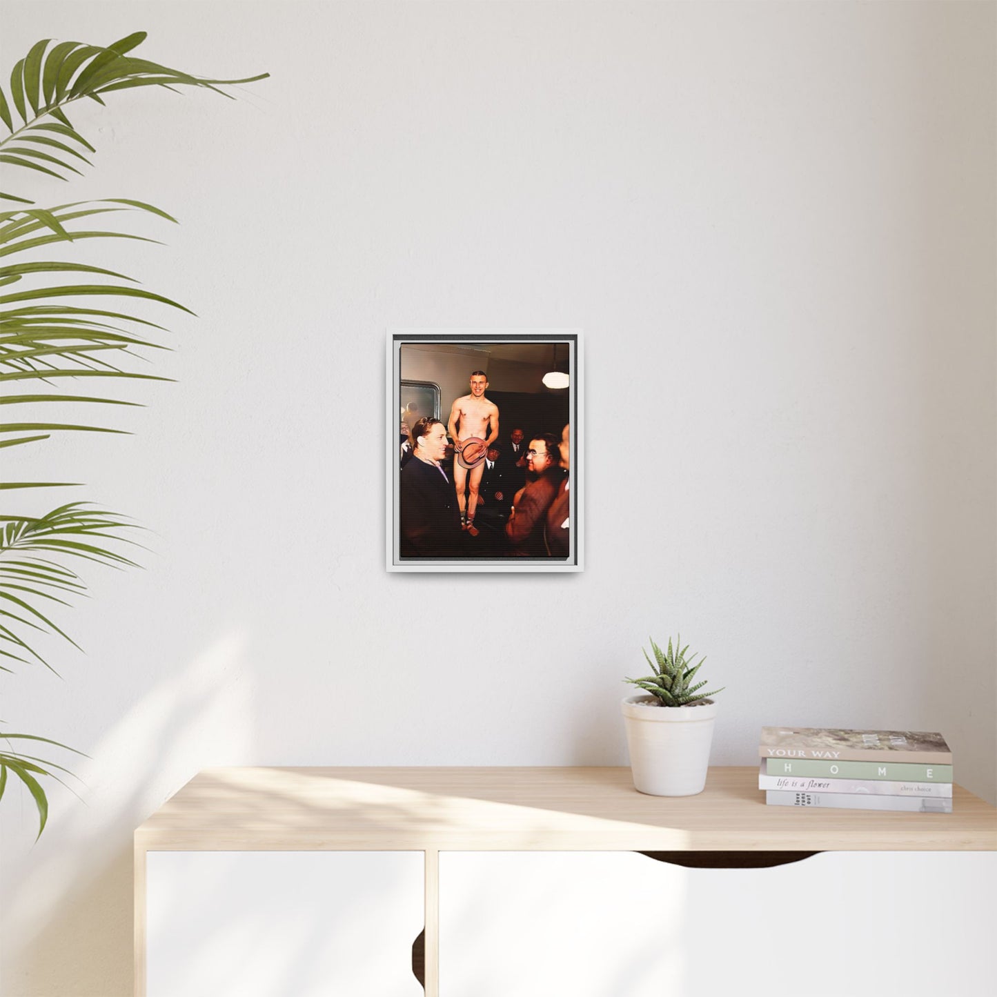 A restored vintage portrait of Jimmy, a dancer at The Slide in New York. This framed matte canvas captures LGBTQ+ history, vibrant nightlife, and the spirit of performance.