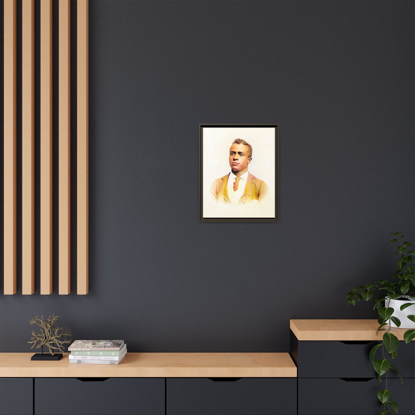 Vintage Gentleman Portrait | St. Louis Missouri | Classic Elegance Art | Framed Matte Canvas Print