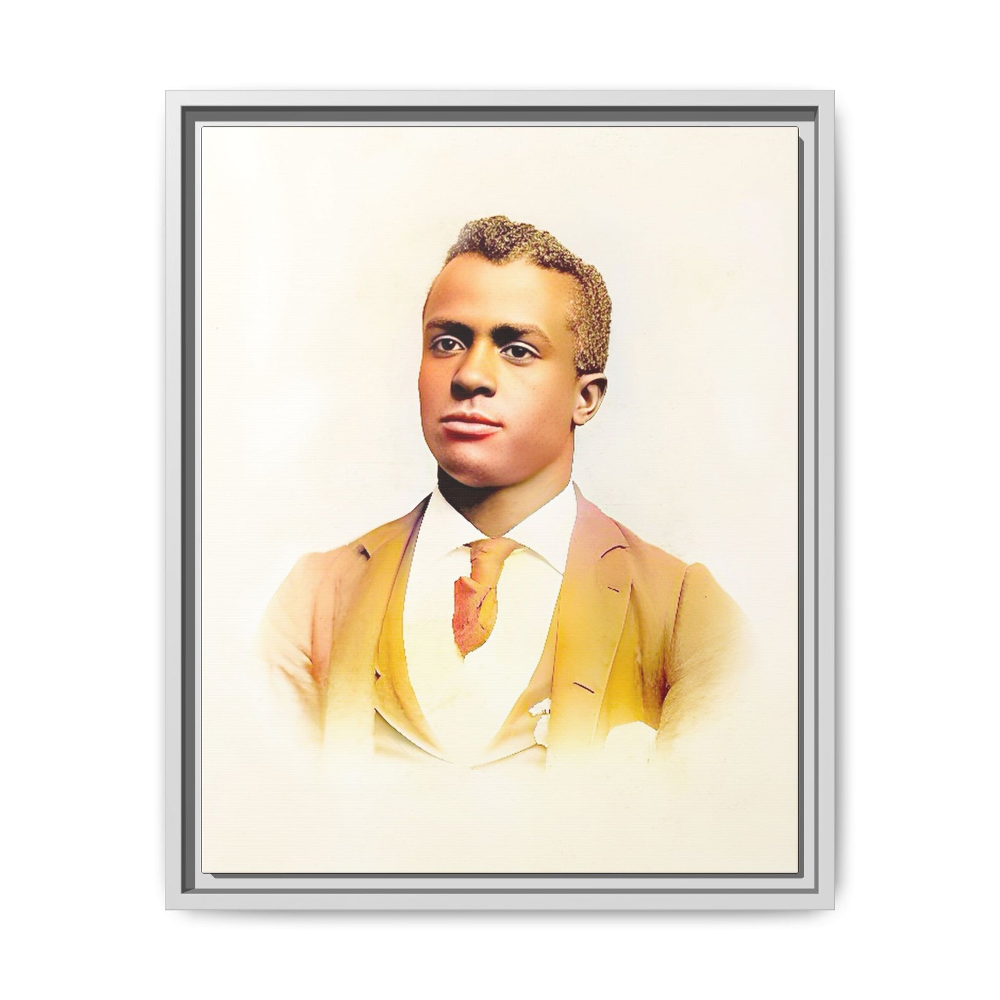 Vintage Gentleman Portrait | St. Louis Missouri | Classic Elegance Art | Framed Matte Canvas Print