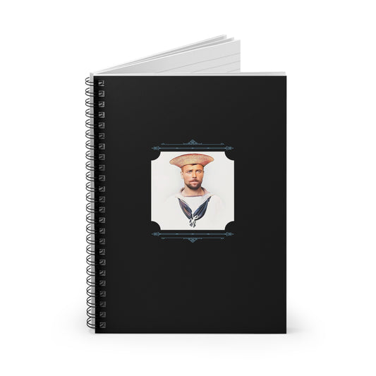 Vintage Photo - celibataire 020 | Spiral Notebook - Ruled Line