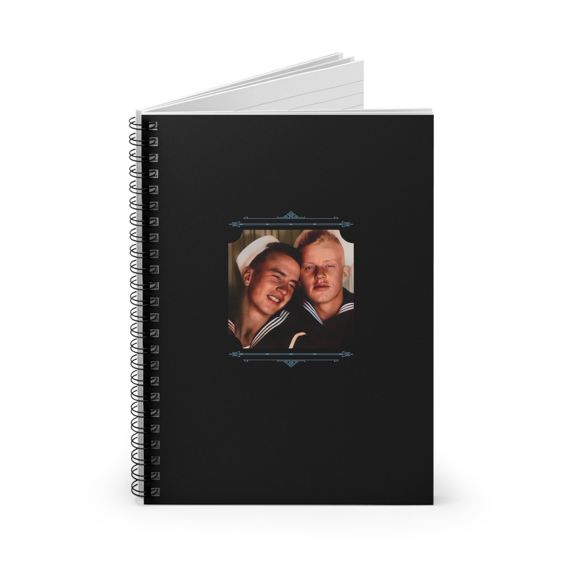 wwii gay sailors, navy photo notebook, vintage lgbtq pride, same-sex love journal, photo booth romance