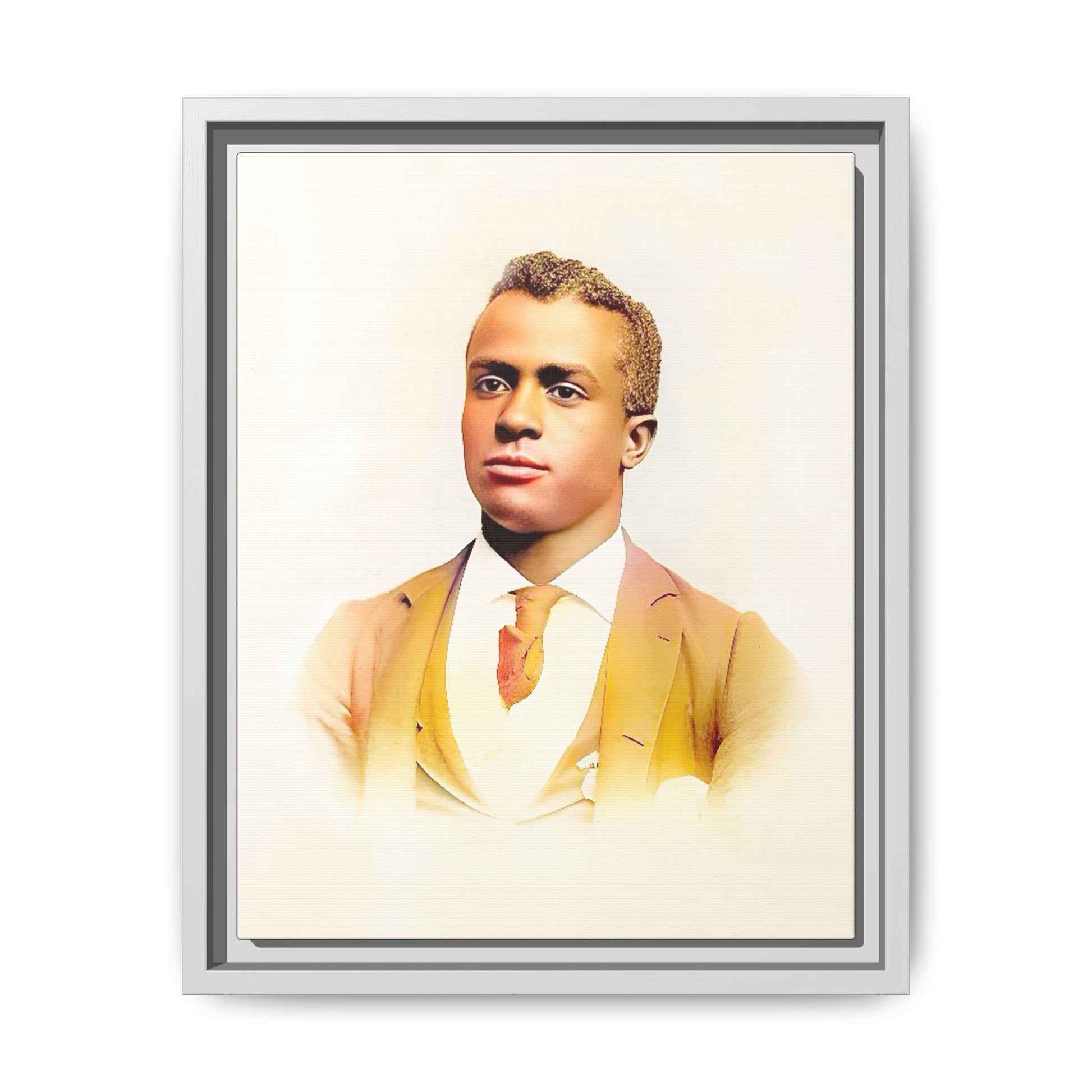 Vintage Gentleman Portrait | St. Louis Missouri | Classic Elegance Art | Framed Matte Canvas Print