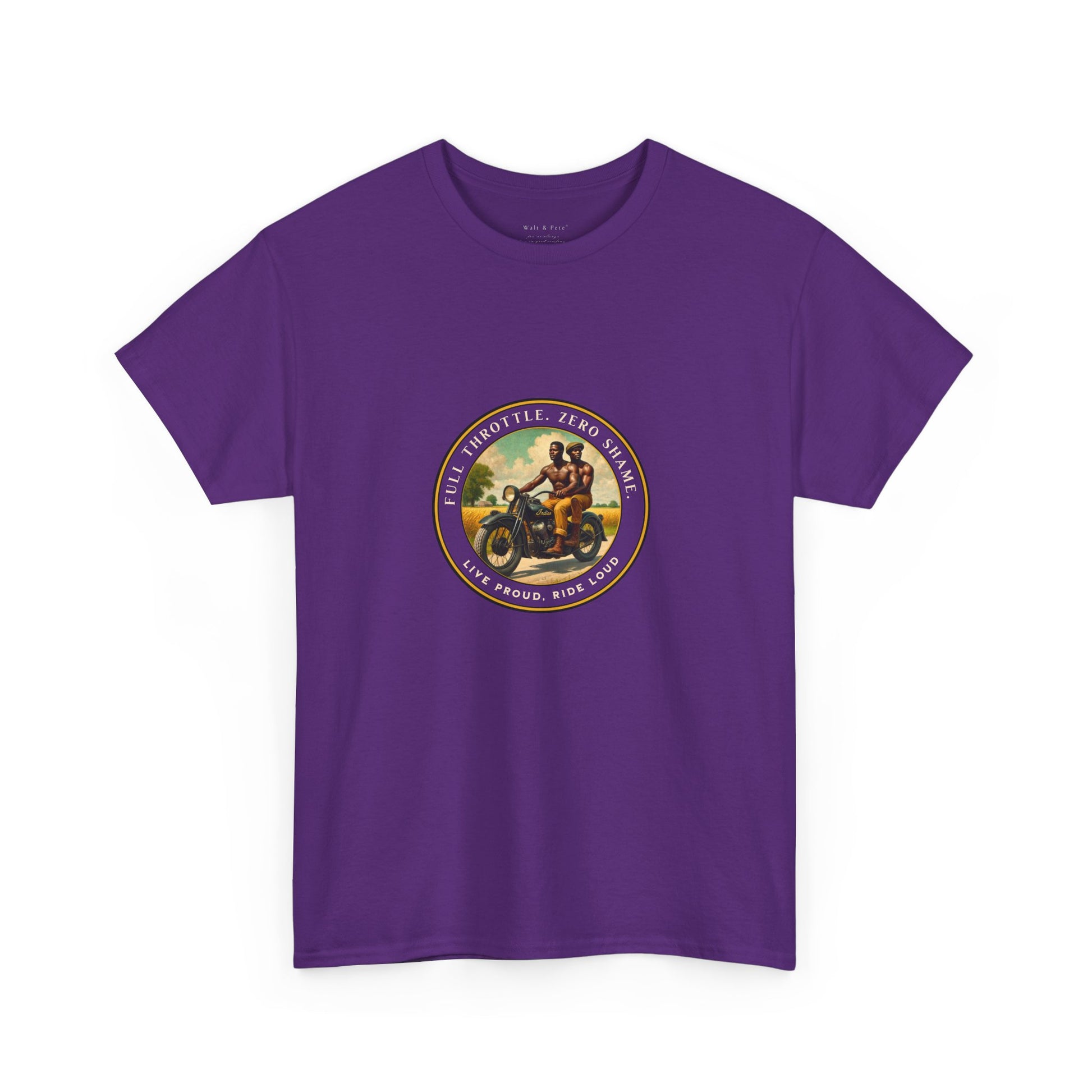 “Full Throttle. Zero Shame.” 01 | Motorcycle Pride T-Shirt