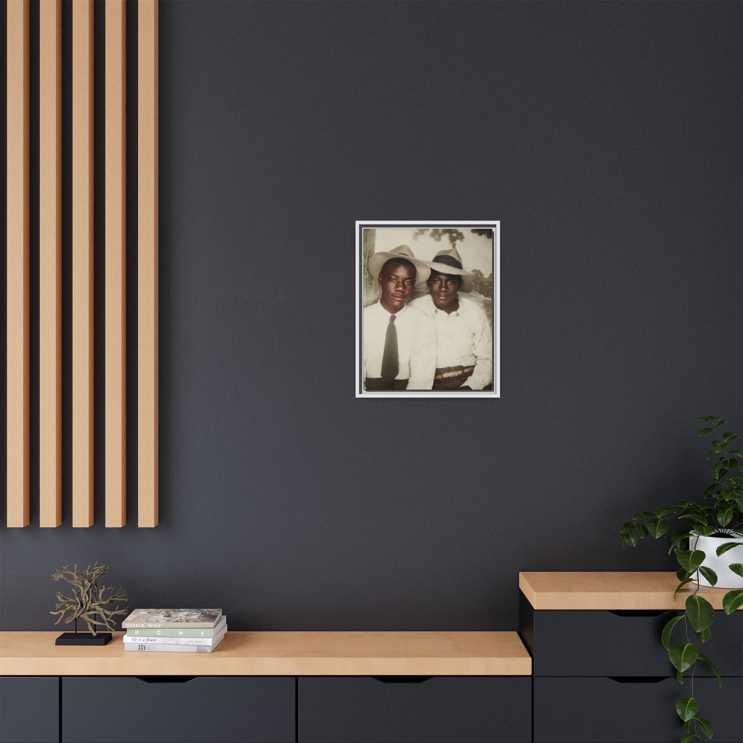 paire 019 | Framed Vintage Photo - Matte Canvas