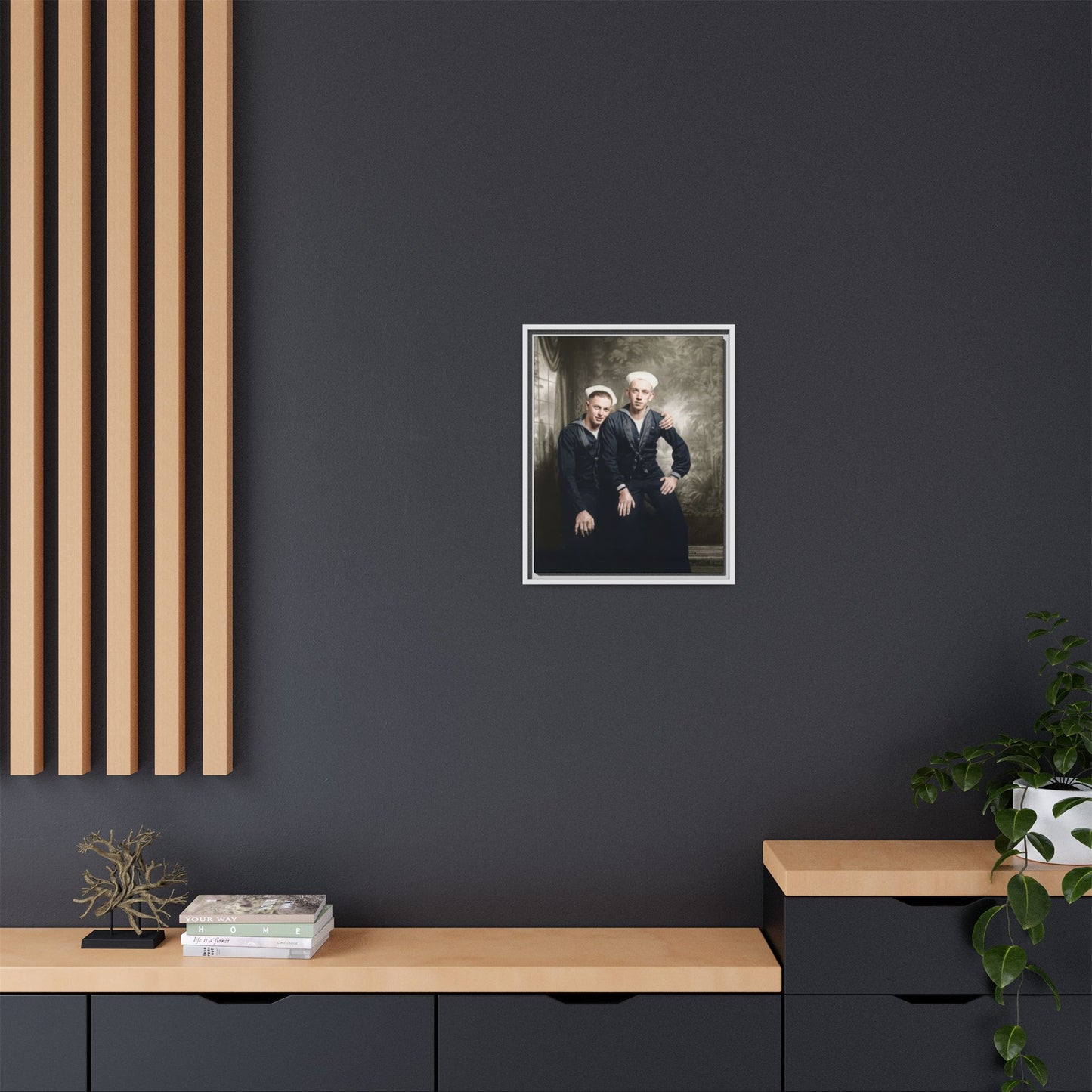 paire 017 | Framed Vintage Photo - Matte Canvas