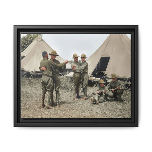 hommes 006 | Framed Vintage Photo - Matte Canvas