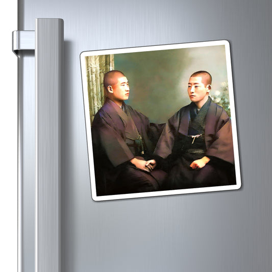 paire 011 | Magnets Gay Vintage Asian Couple Kimonos Japan Queer LGBTQ Gift Present