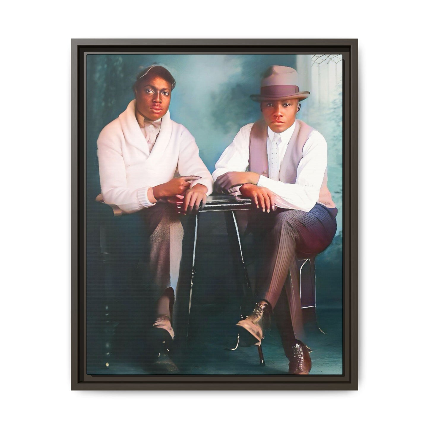 paire 047 | Framed Vintage Photo - Matte Canvas