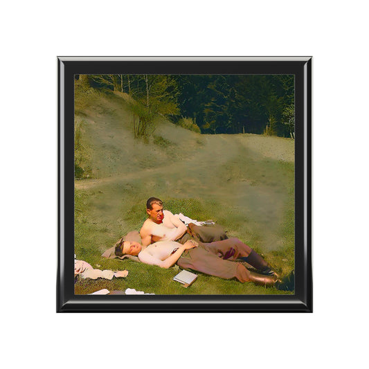 paire 073 | Keepsake Box Vintage Italian Soldiers Forest Shirtless Gay Queer LGBTQ Gift Dad Uncle