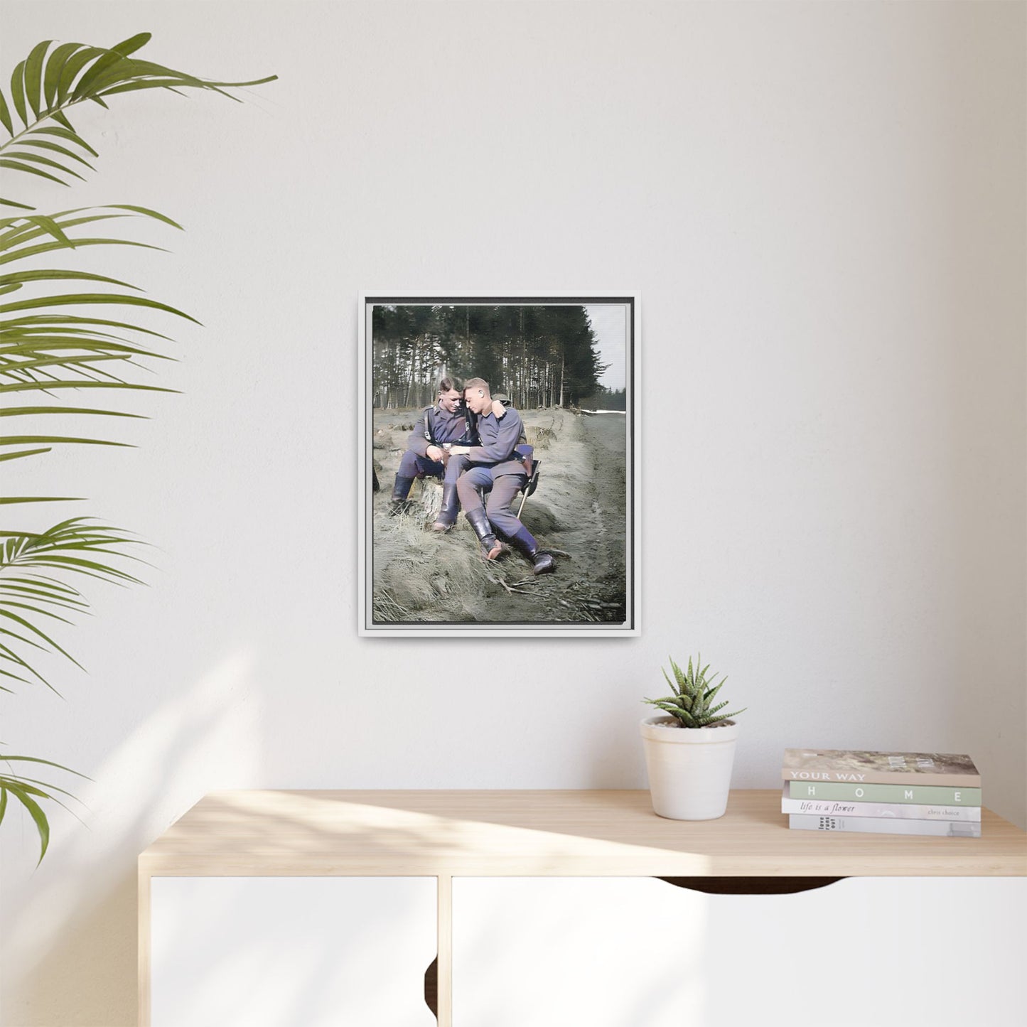 paire 006 | Framed Vintage Photo - Matte Canvas