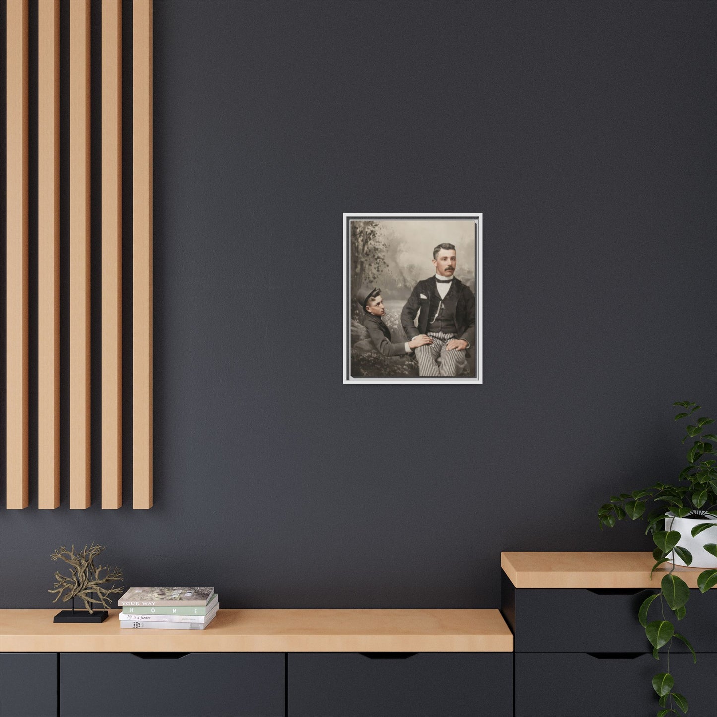 paire 100 | Framed Vintage Photo - Matte Canvas