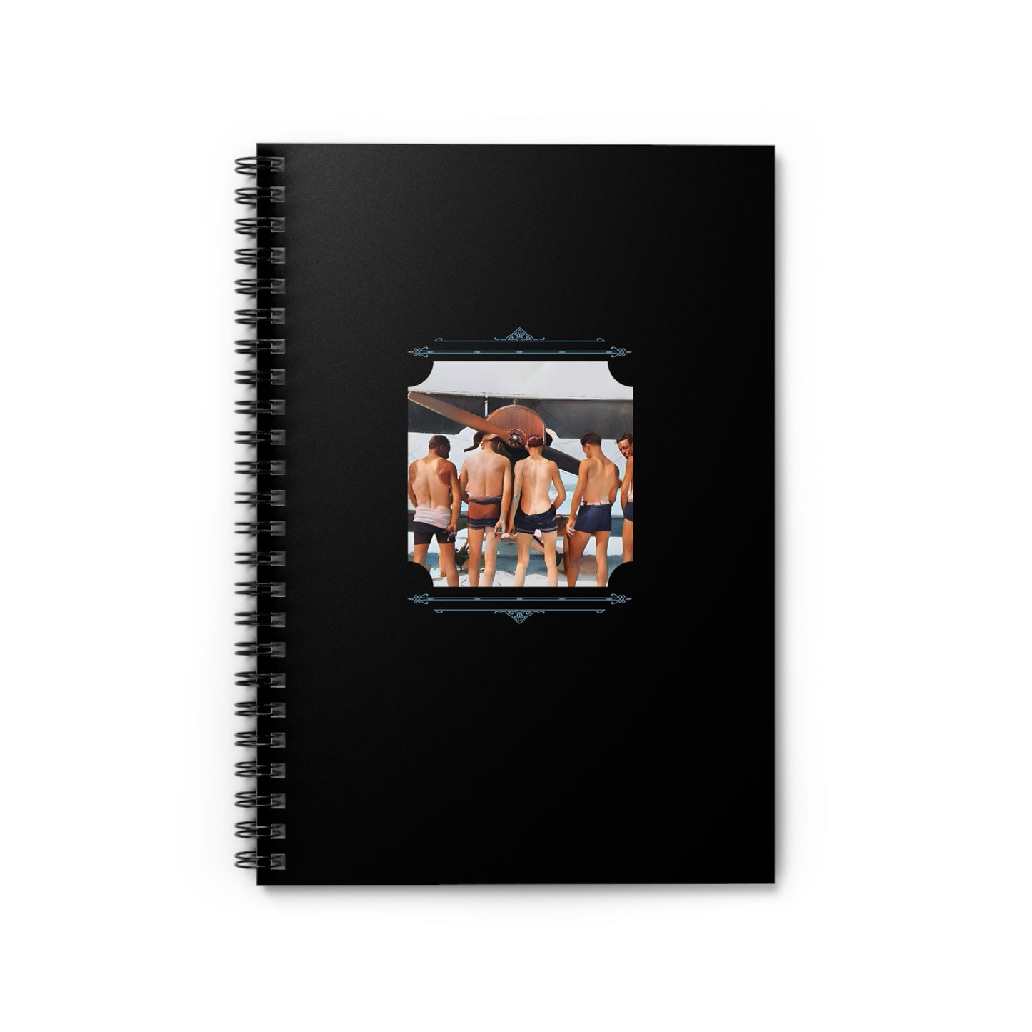 Vintage Photo - hommes 019 | Spiral Notebook - Ruled Line