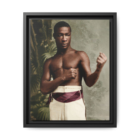 Hezekiah Moscow photographed in a formal boxing pose by Harry Carpenter in London in 1888