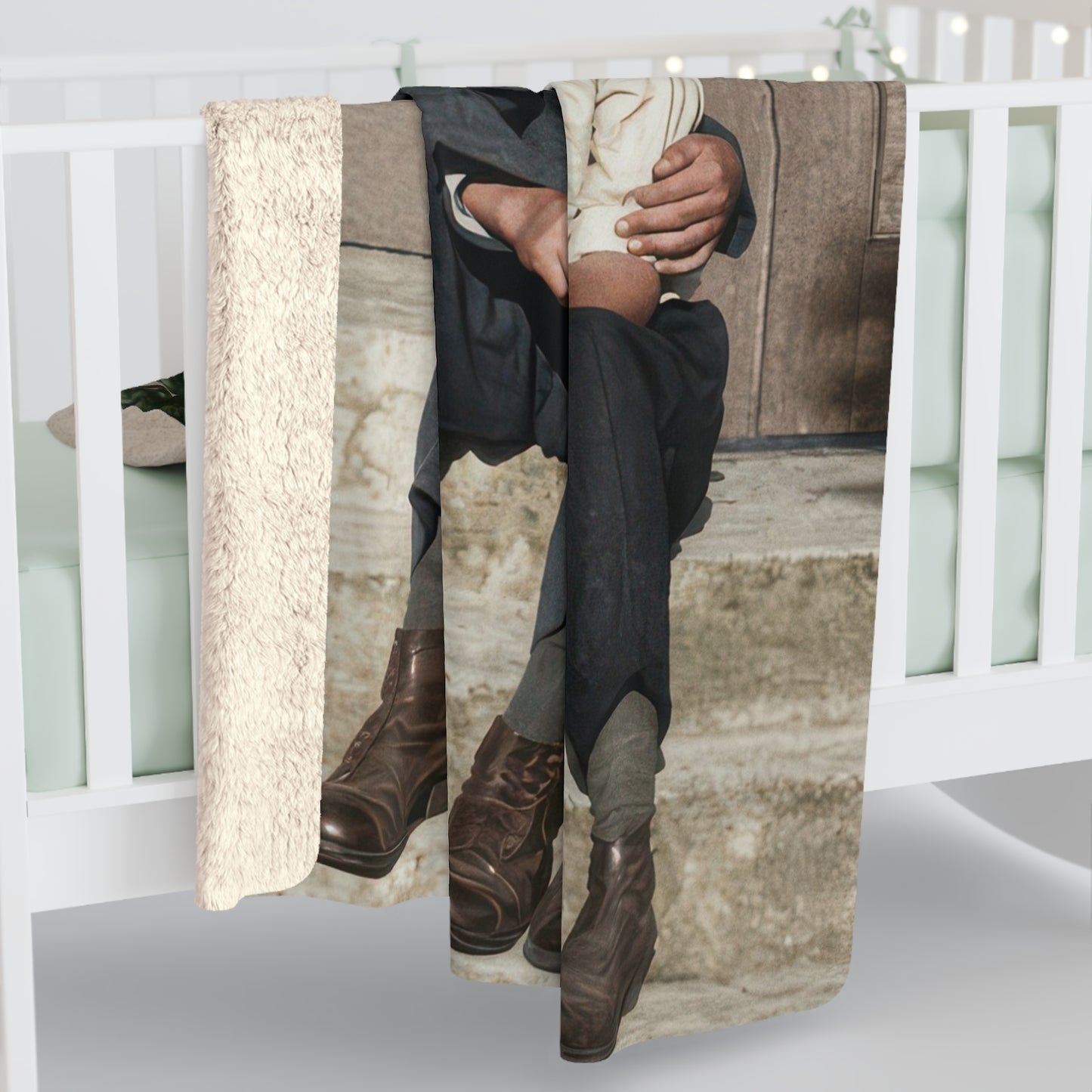 Heirloom Sherpa Blanket – paire 057 Premium fleece throw · 50x60, 60x80