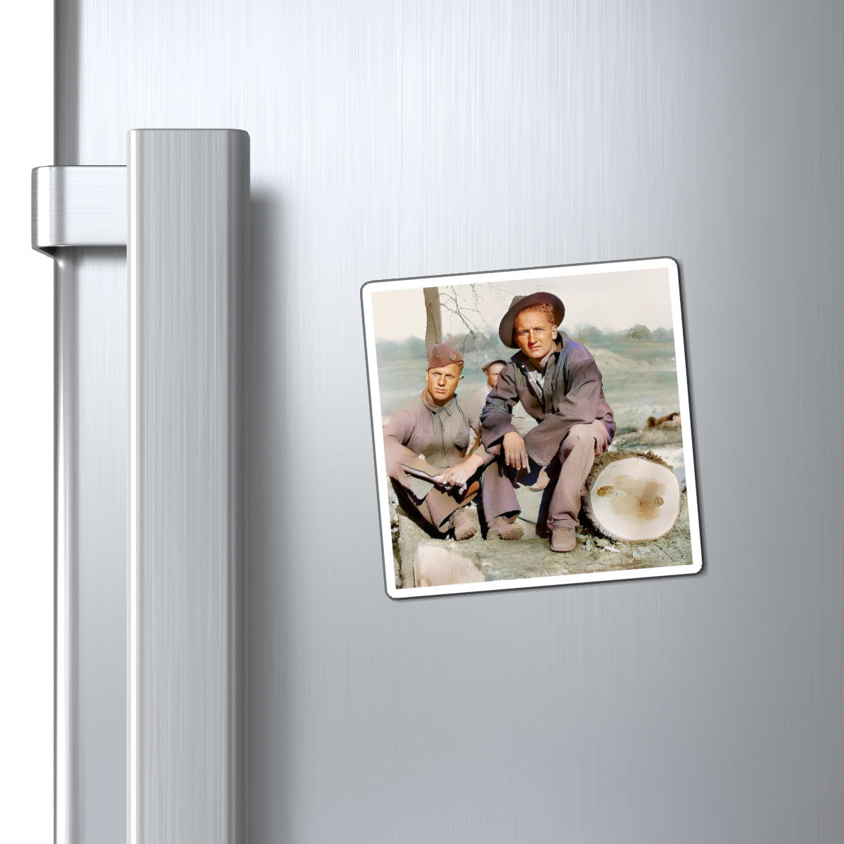 hommes 020 | Magnets Vintage Solider USA Forest Affectionate Men Gay Queer LGBTQ Uniform