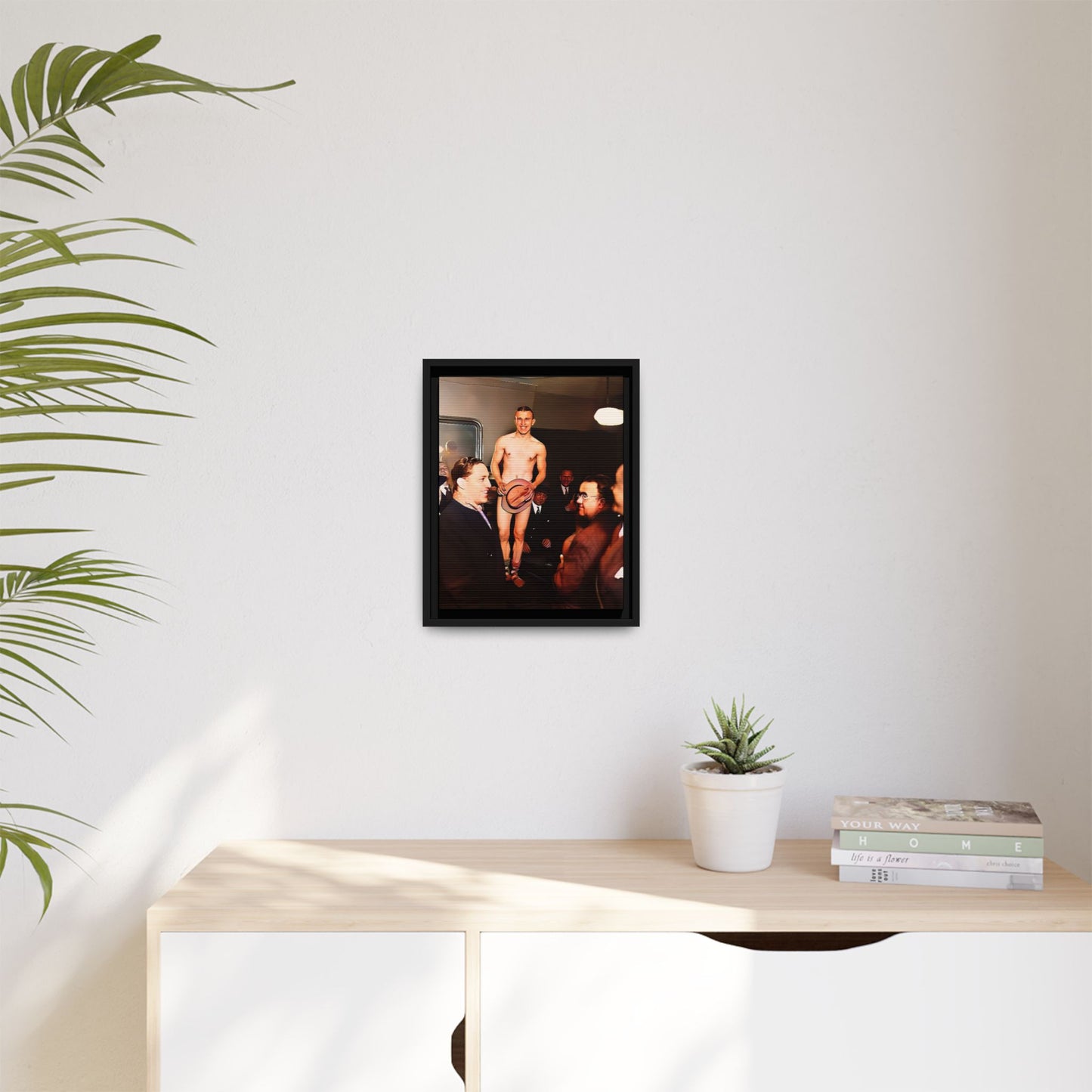 A restored vintage portrait of Jimmy, a dancer at The Slide in New York. This framed matte canvas captures LGBTQ+ history, vibrant nightlife, and the spirit of performance.