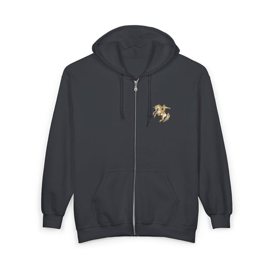 Rainbow Riders Embroidered Heavyweight Full-Zip Hoodie