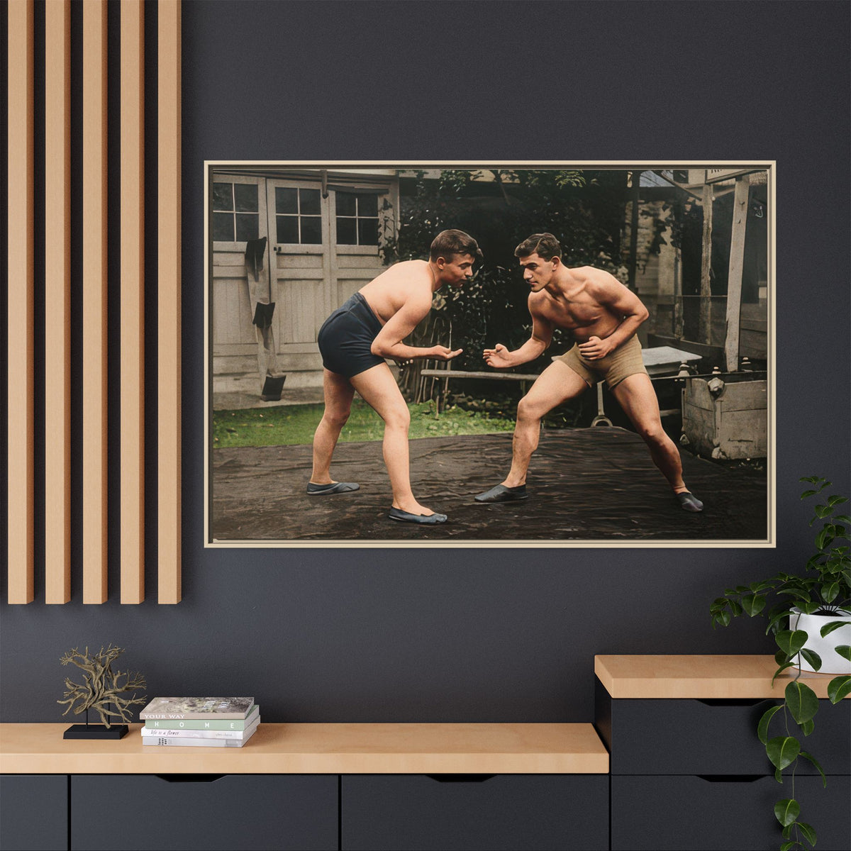 athlétisme 033 | Framed Vintage Photo - Matte Canvas