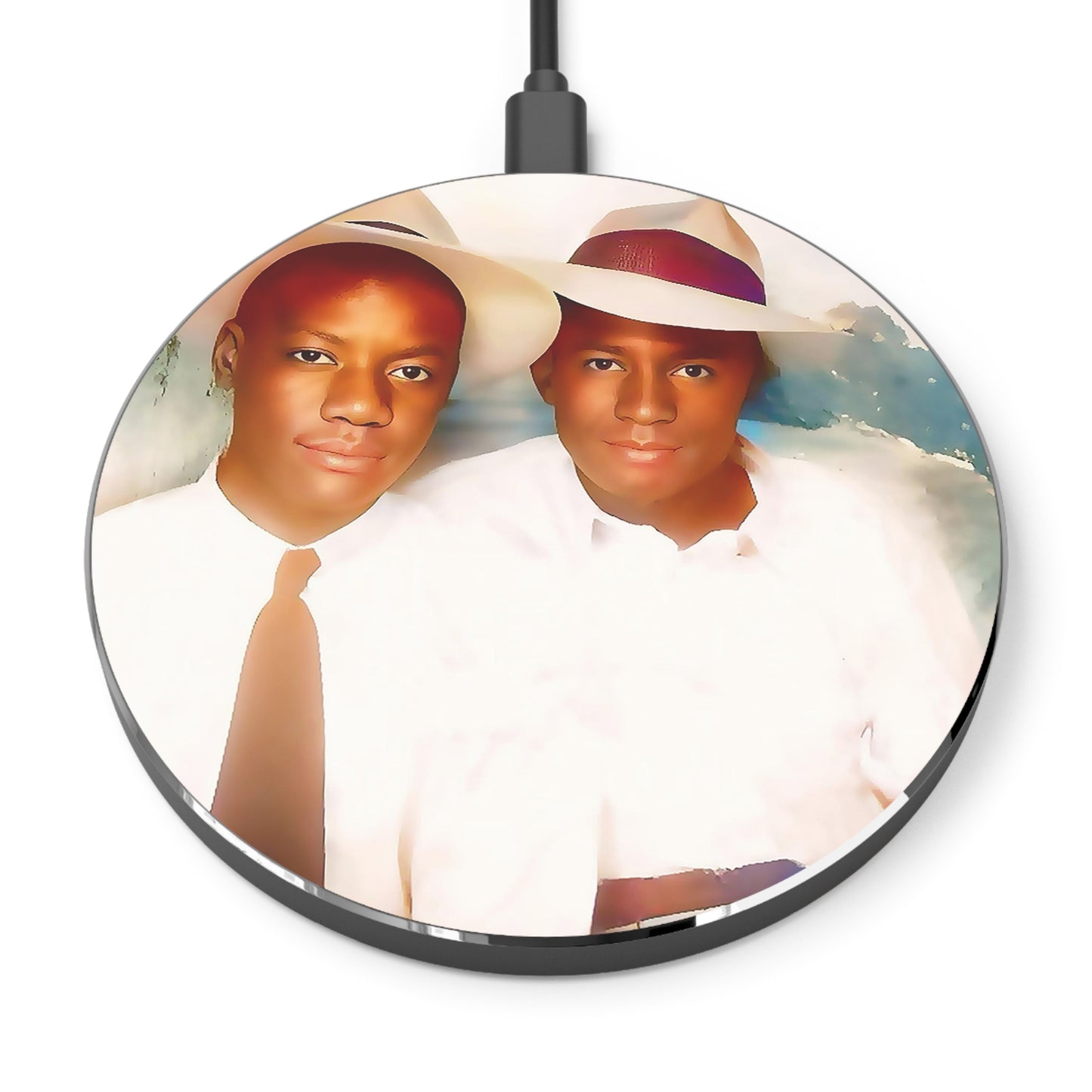 paire 019 | Wireless Charger Vintage Black Gay Couple Photo Afro-American South Queer LGBTQ