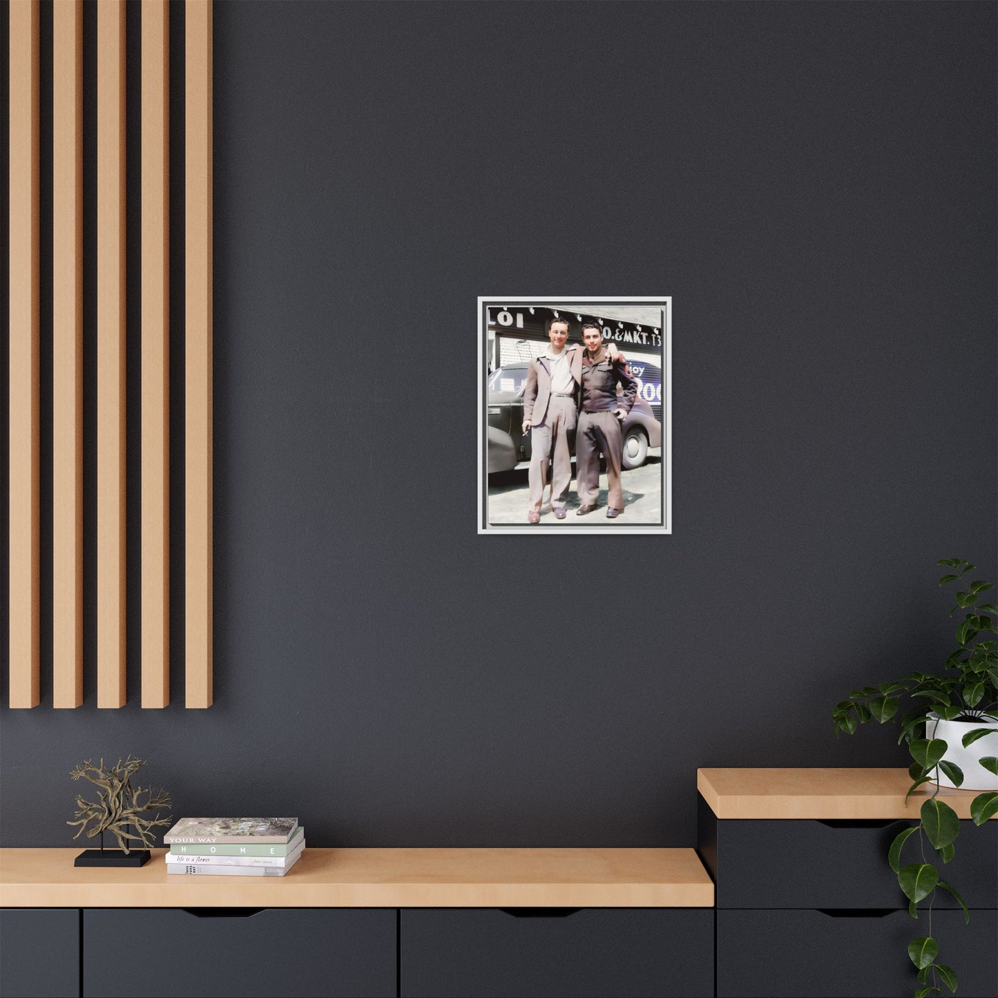 paire 068 | Framed Vintage Photo - Matte Canvas