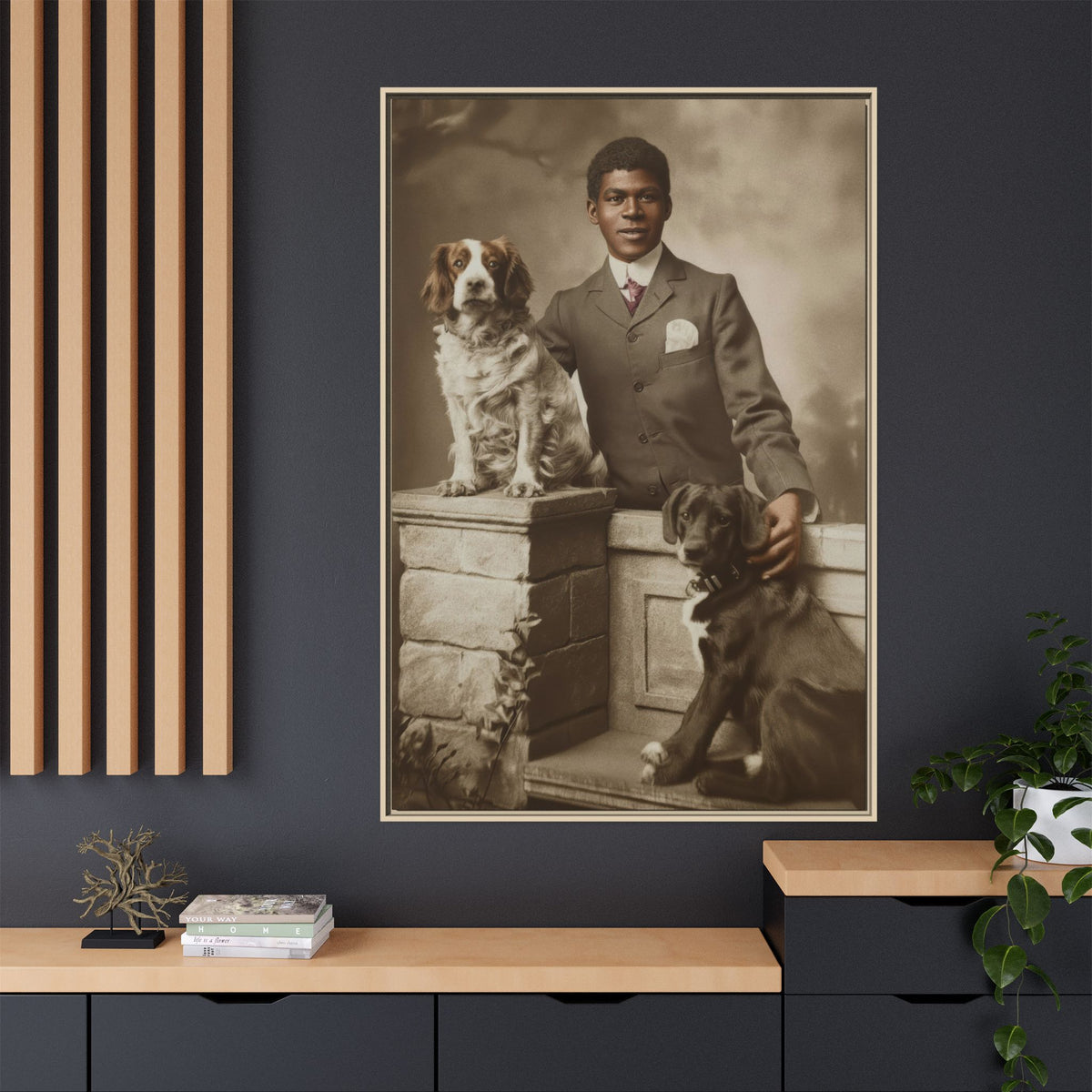 celibataire 009 | Framed Vintage Photo - Matte Canvas