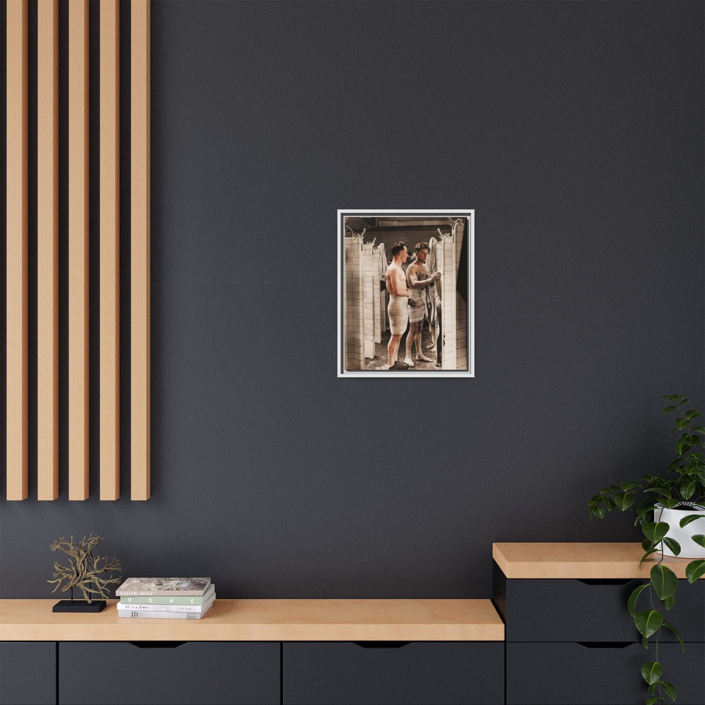 hommes 010 | Framed Vintage Photo - Matte Canvas