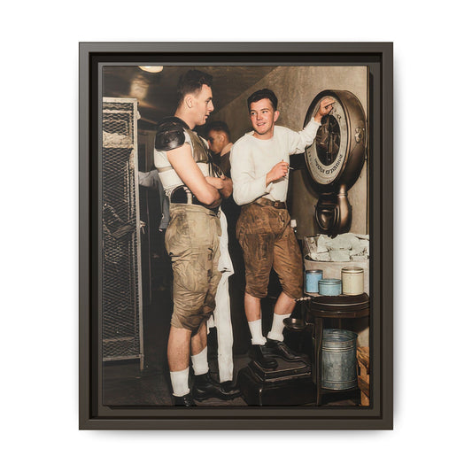 Athlétisme 027 historical football photography reproduced as framed matte canvas wall art