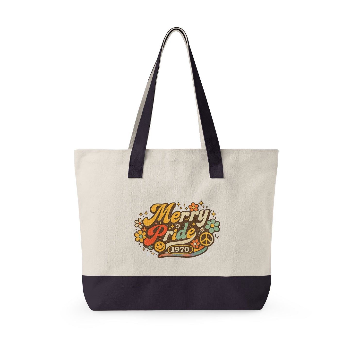 Merry Pride 1970 Vintage-Inspired | Zipper Canvas Tote