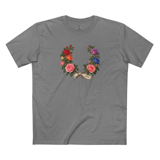 Maldives Pink Rose Pride T-Shirt | Dhivehi ފަޚުރު Laurel Wreath