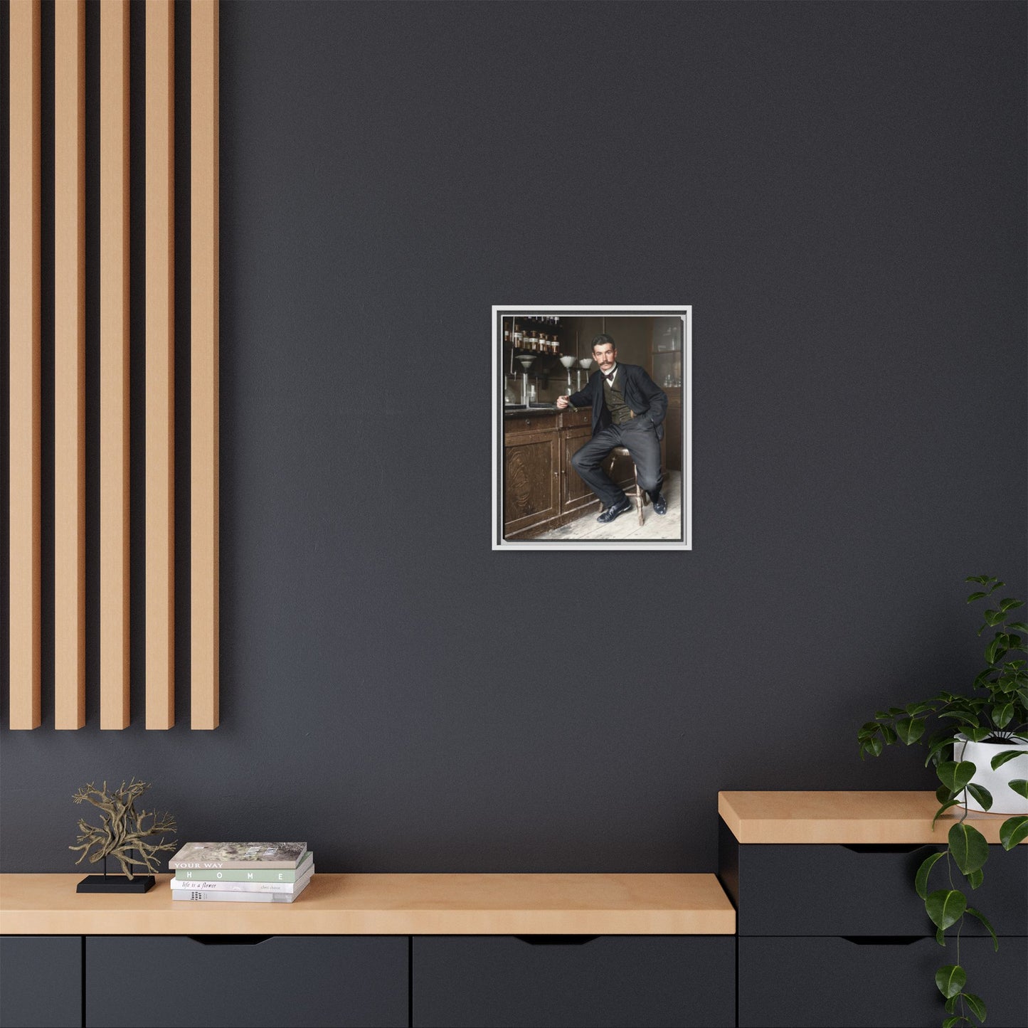 celibataire 024 | Framed Vintage Photo - Matte Canvas