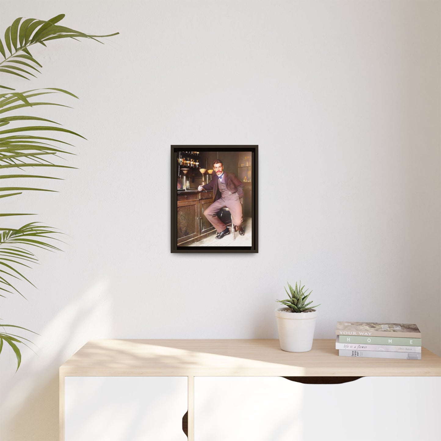 A restored vintage portrait of Dr. Kinnaird in Princeton, NJ. This framed matte canvas captures 19th-century academic excellence, intellect, and scientific history.