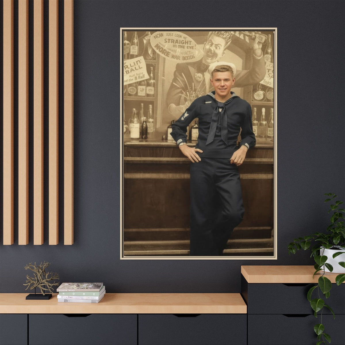 celibataire 006 | Framed Vintage Photo - Matte Canvas
