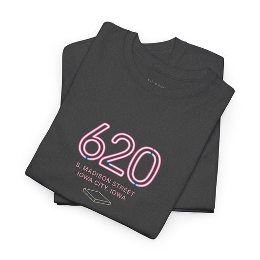 620 Iowa City historic gay bar neon t-shirt design
