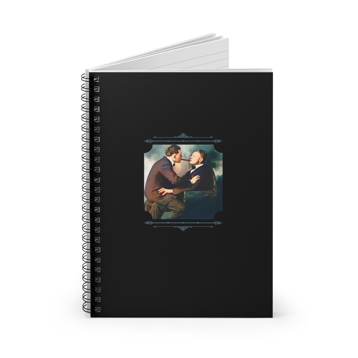 vintage lgbtq notebook, historic gay romance, same sex studio portrait, queer journal, pride stationery