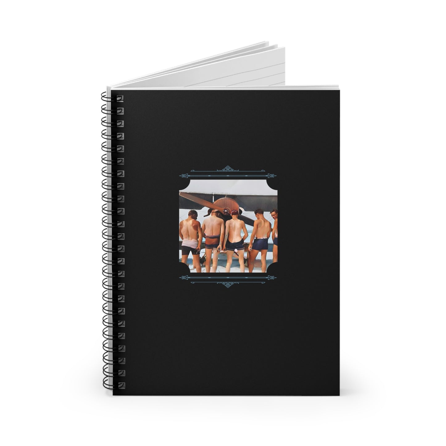 Vintage Photo - hommes 019 | Spiral Notebook - Ruled Line
