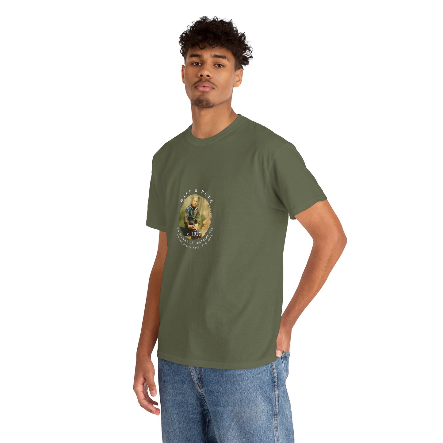 un homme célibataire 016 | Vintage Photo T-Shirt US Navy Art Deco Paper Moon Sailor Stage Prop
