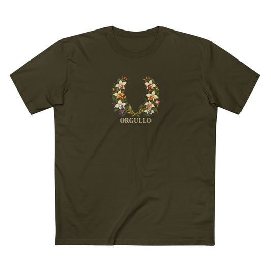 Guatemalan Monja Blanca Pride T-Shirt | ORGULLO Botanical Wreath Tee