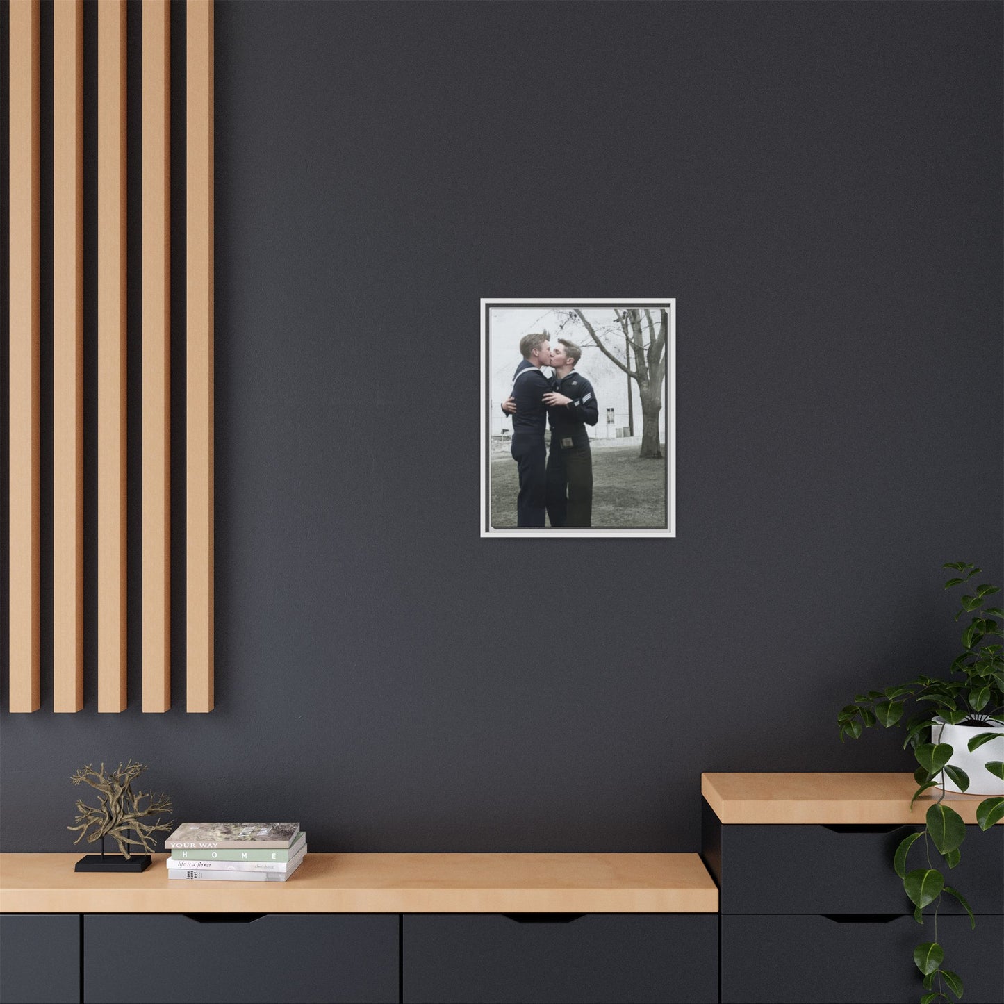 paire 034 | Framed Vintage Photo - Matte Canvas