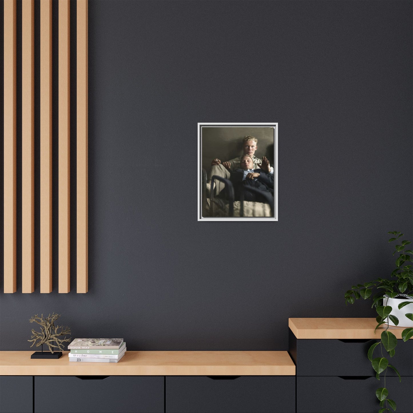paire 046 | Framed Vintage Photo - Matte Canvas