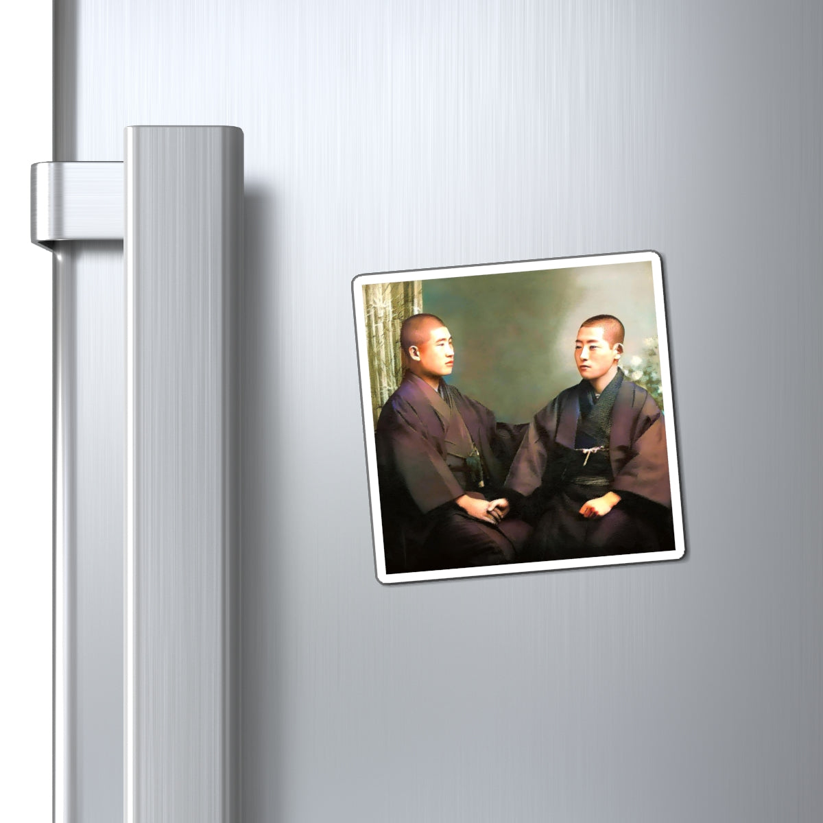 paire 011 | Magnets Gay Vintage Asian Couple Kimonos Japan Queer LGBTQ Gift Present