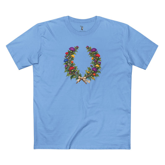 Scottish Thistle Mòit Pride T-Shirt | LGBTQ+ Gaelic Laurel Wreath Tee